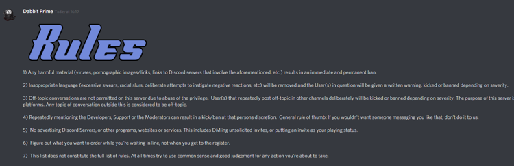 Discord Rule Template